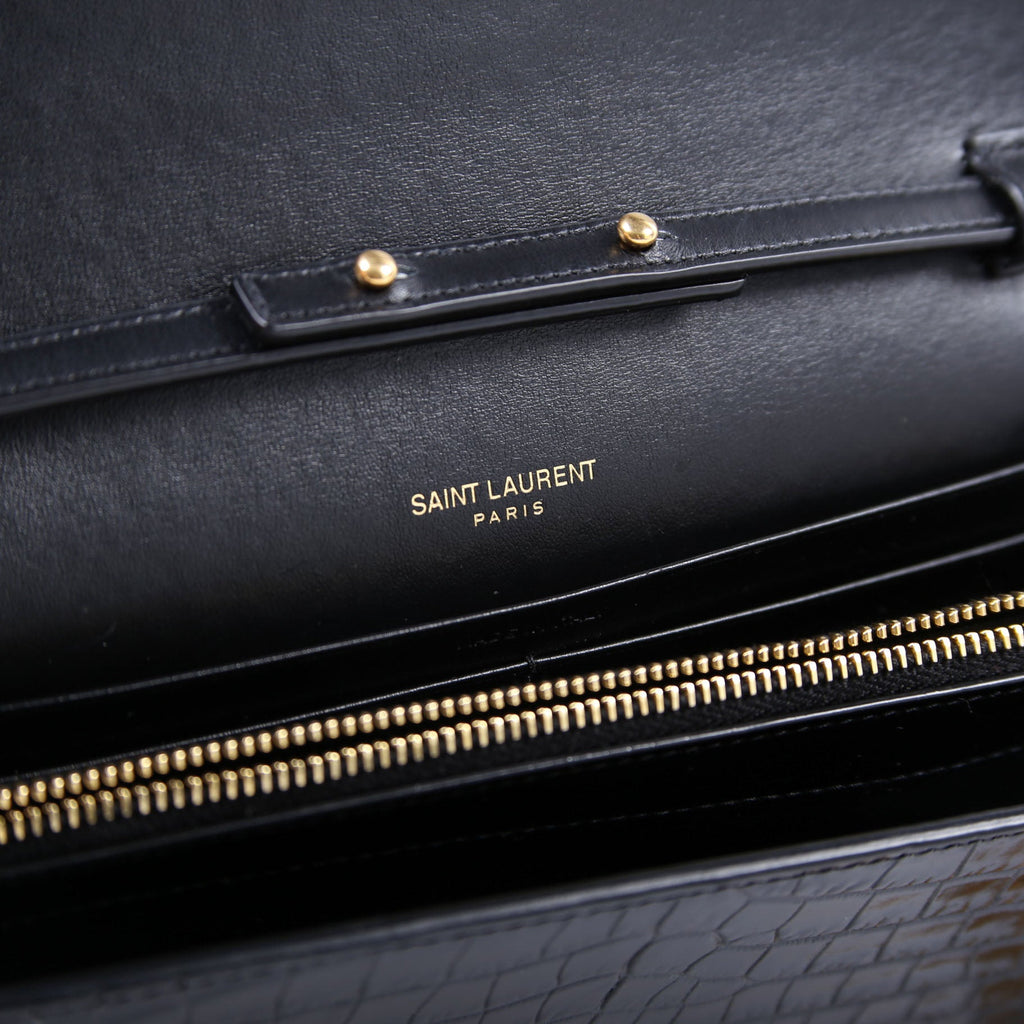 Cassandre Chain Wallet Crocodile 747464 Black