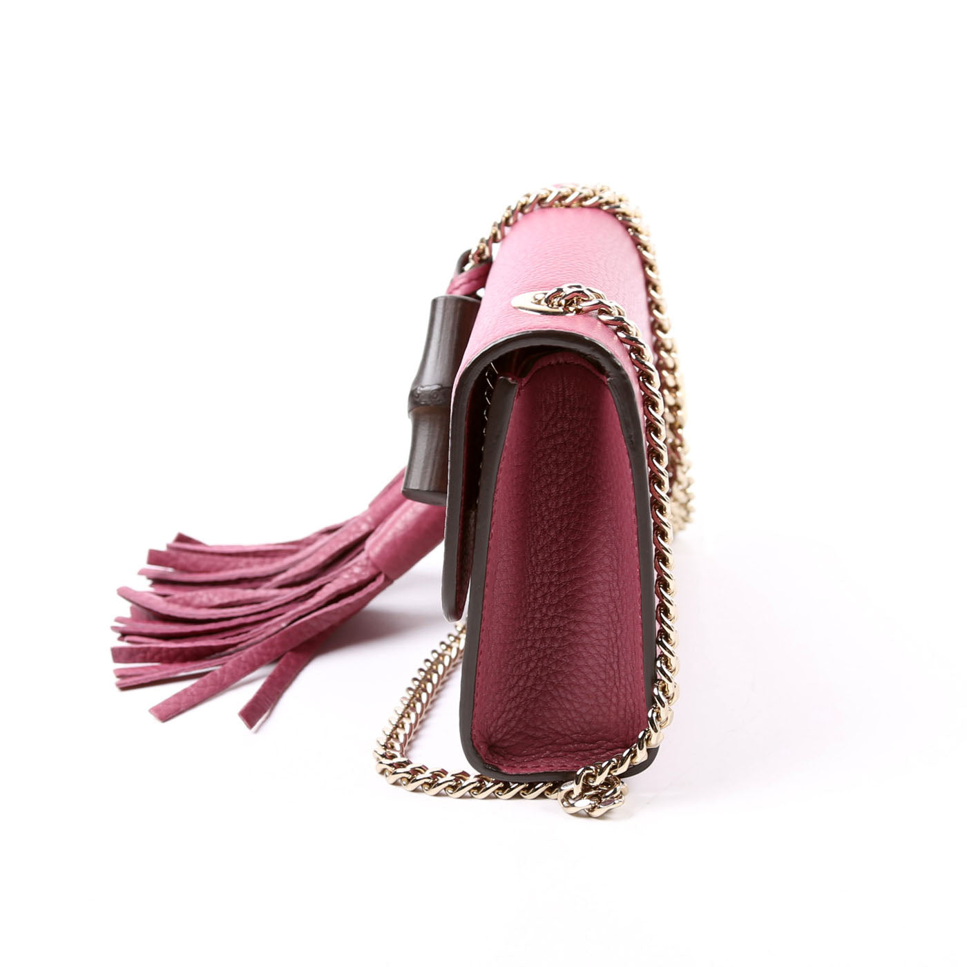 Gucci 387612 Miss Bamboo Tassel Chain Bag Purple