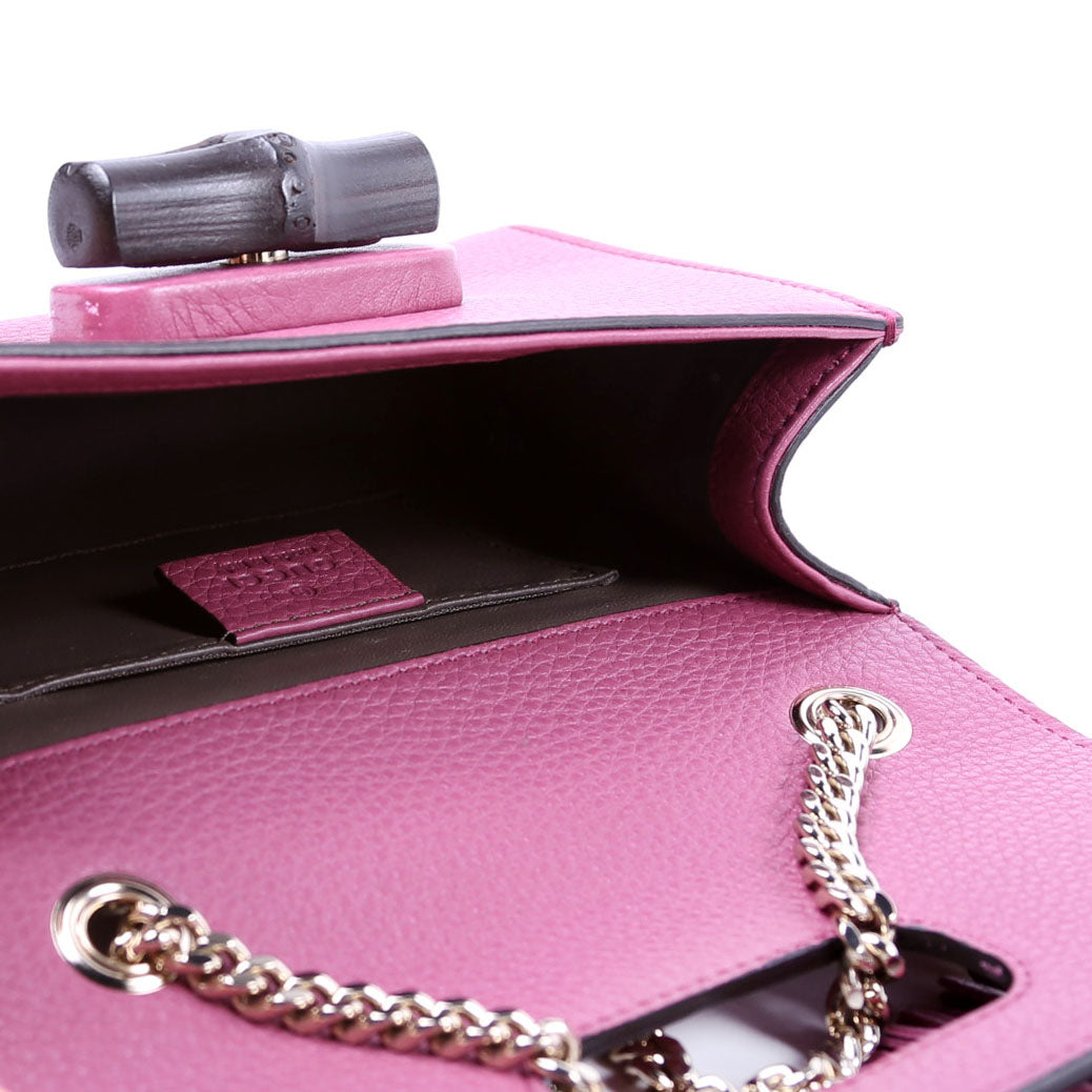 Gucci 387612 Miss Bamboo Tassel Chain Bag Purple