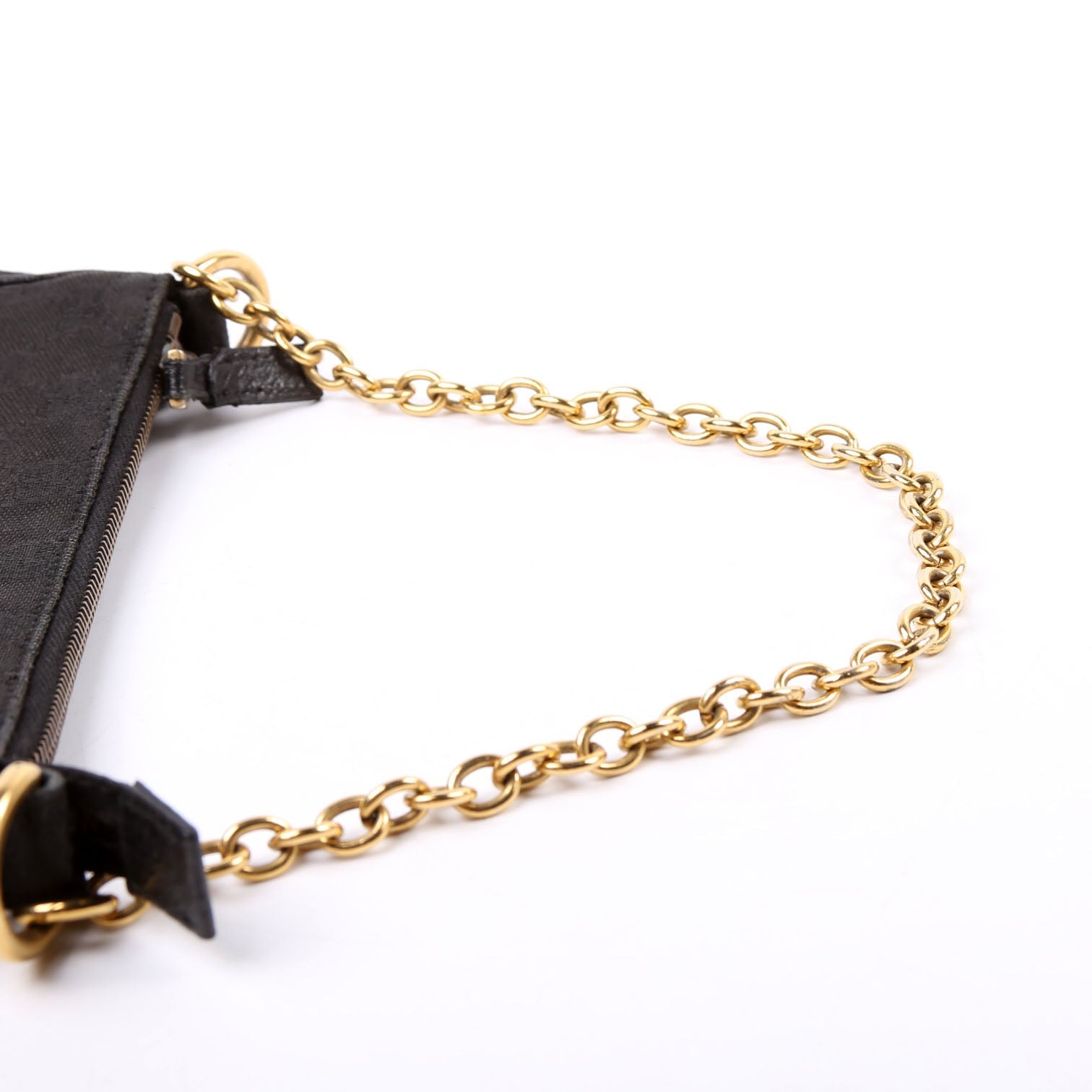 120940 GG Canvas Horsebit Nail Pochette Black