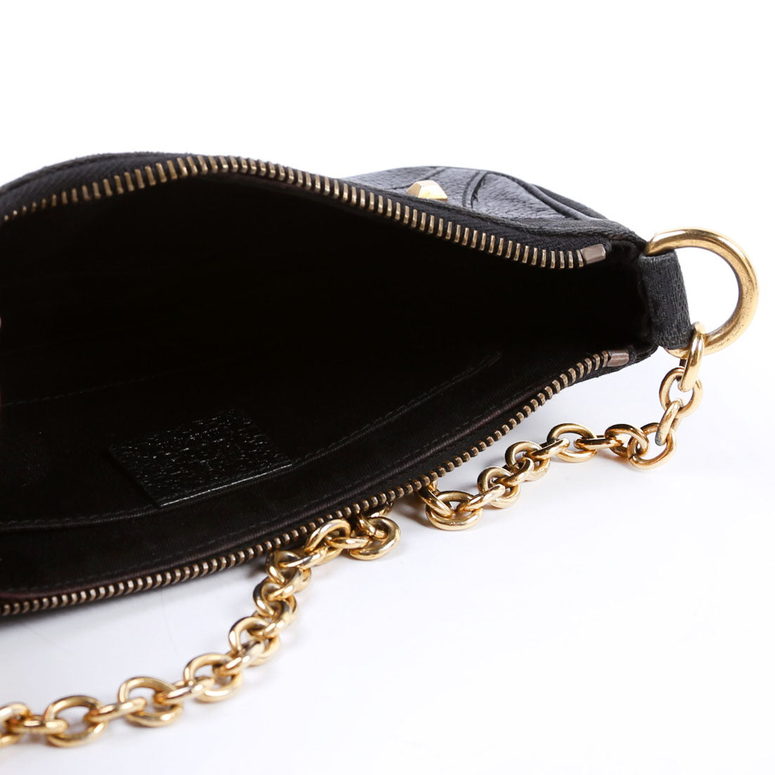 120940 GG Canvas Horsebit Nail Pochette Black