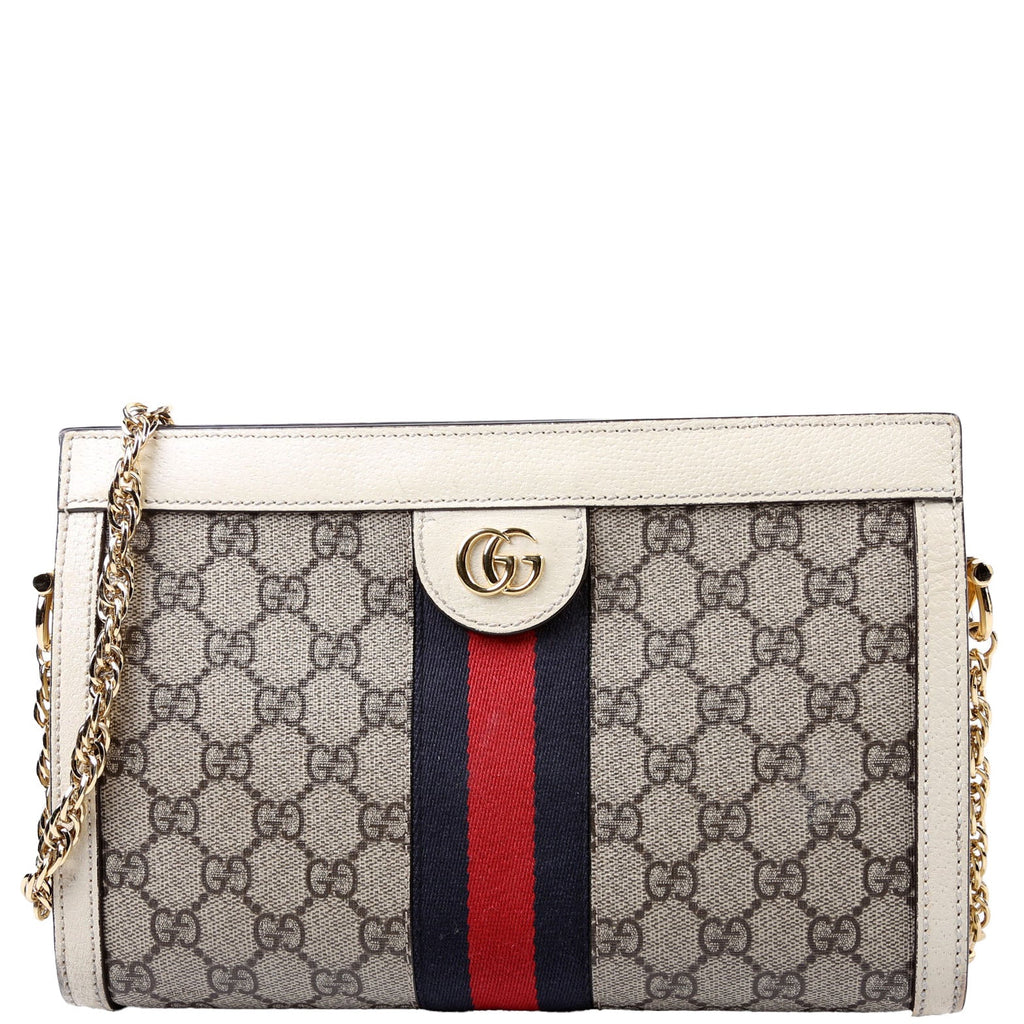 Gucci 503877 GG Supreme Ophidia Small Chain White