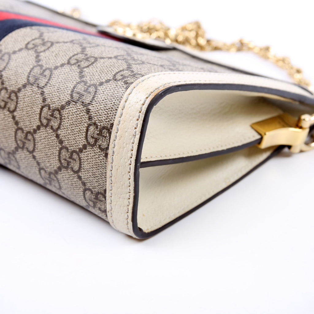 Gucci 503877 GG Supreme Ophidia Small Chain White