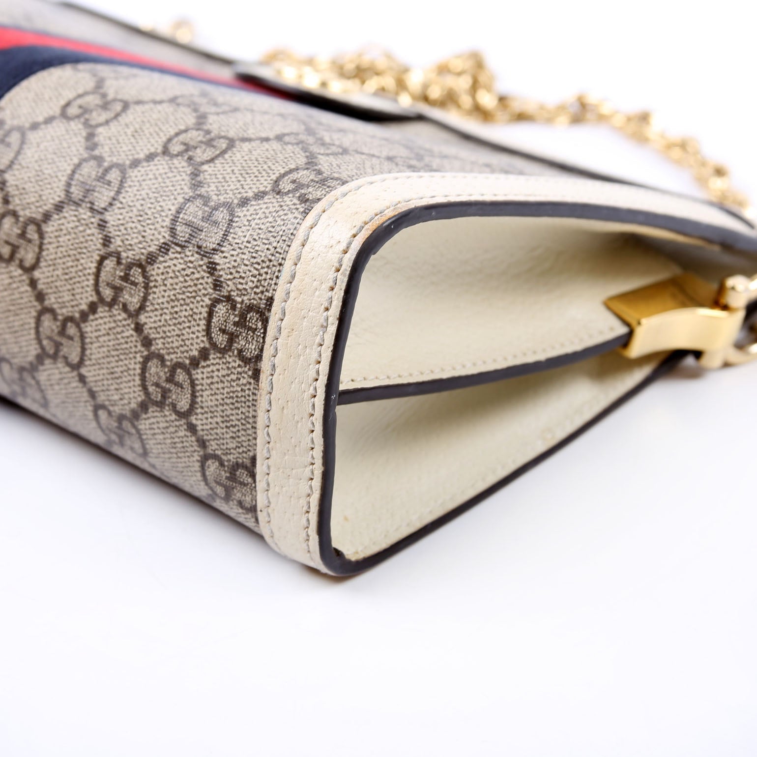 Gucci 503877 GG Supreme Ophidia Small Chain White