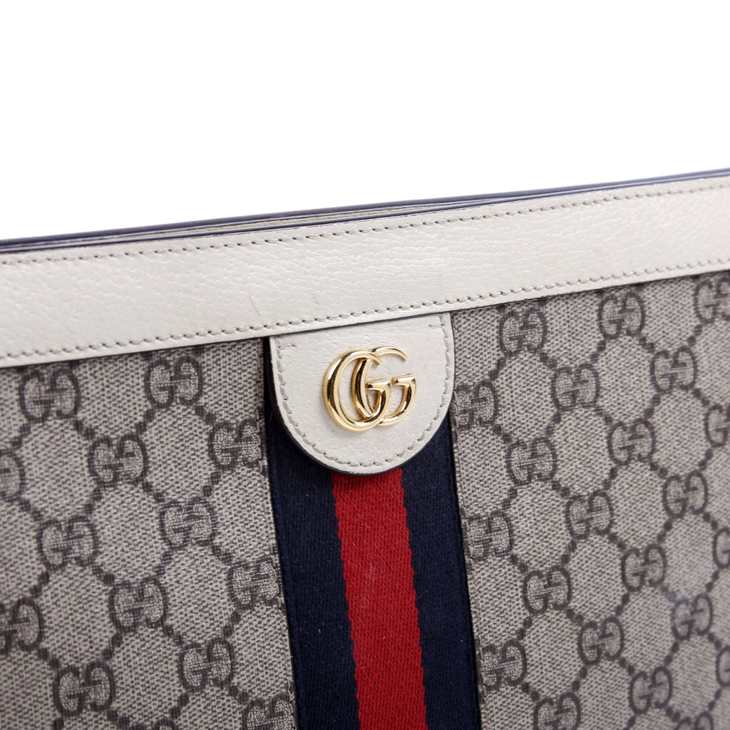 Gucci 503877 GG Supreme Ophidia Small Chain White