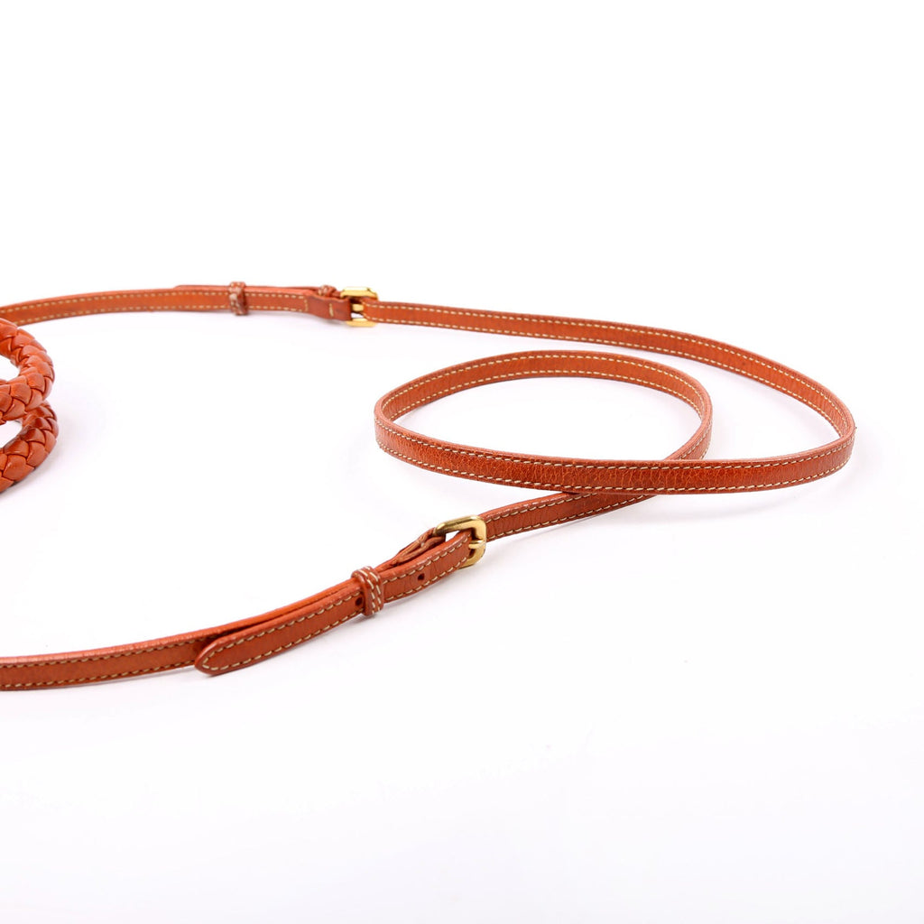 Gaufre Nylon Mini Shopping Satchel Orange