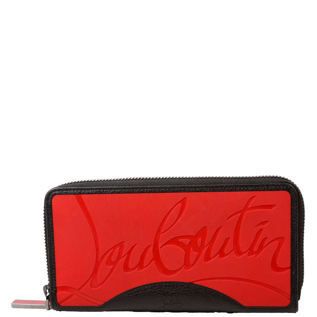 Panettone Rubber/Leather Zip Around Wallet Black/Red