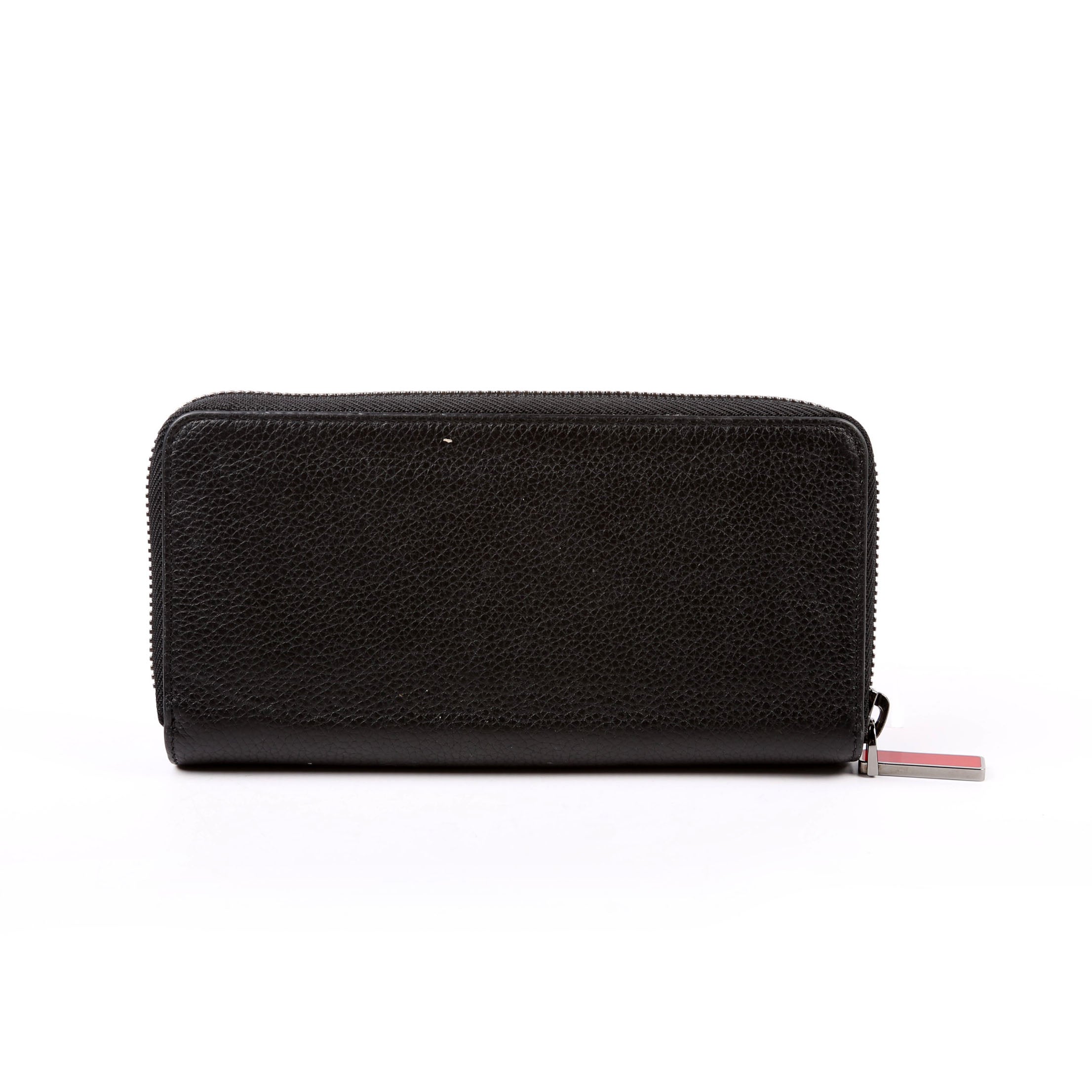 Panettone Rubber/Leather Zip Around Wallet Black/Red
