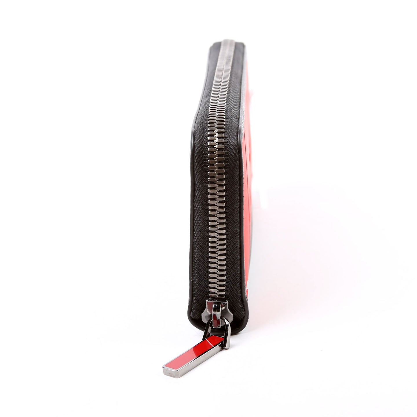 Panettone Rubber/Leather Zip Around Wallet Black/Red