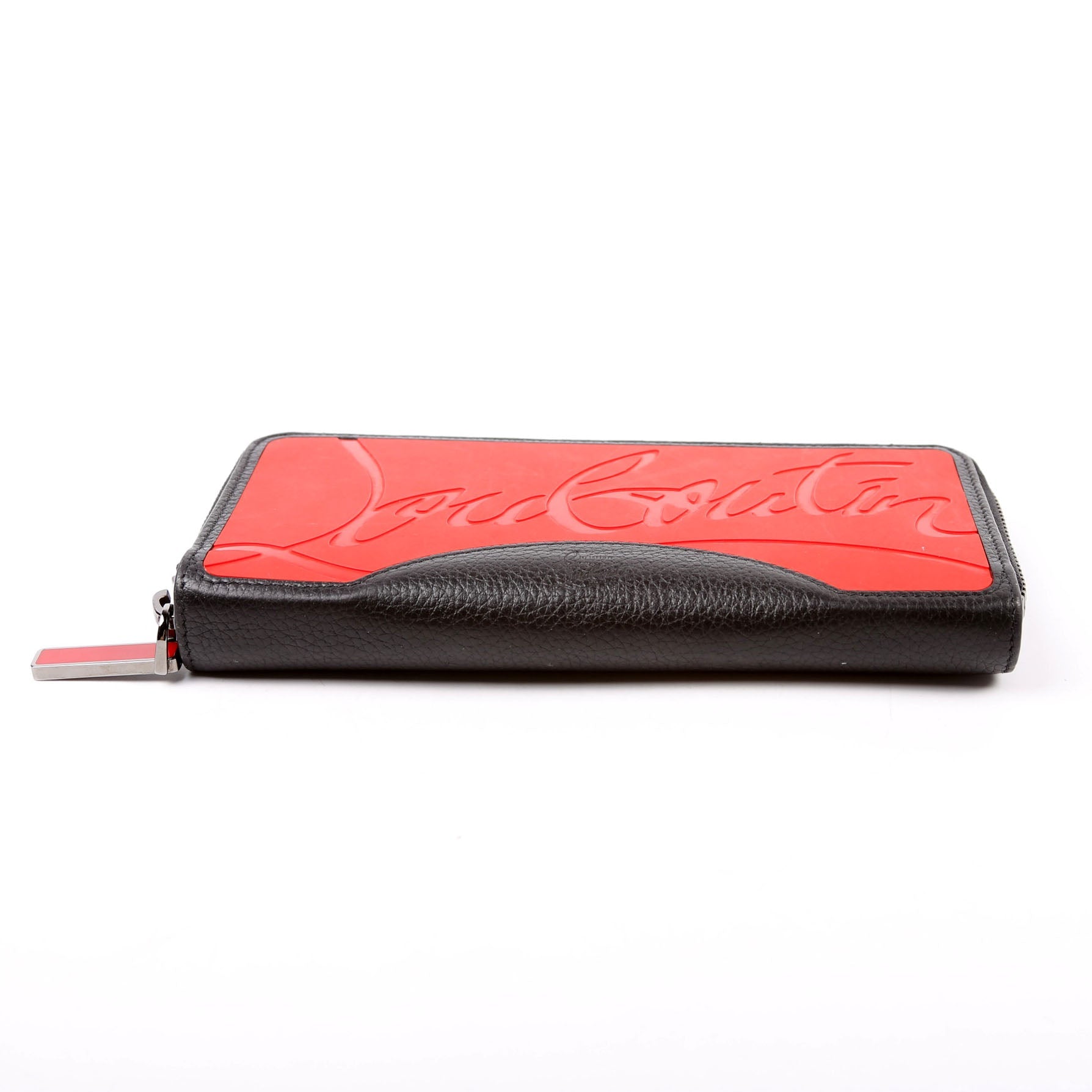 Panettone Rubber/Leather Zip Around Wallet Black/Red
