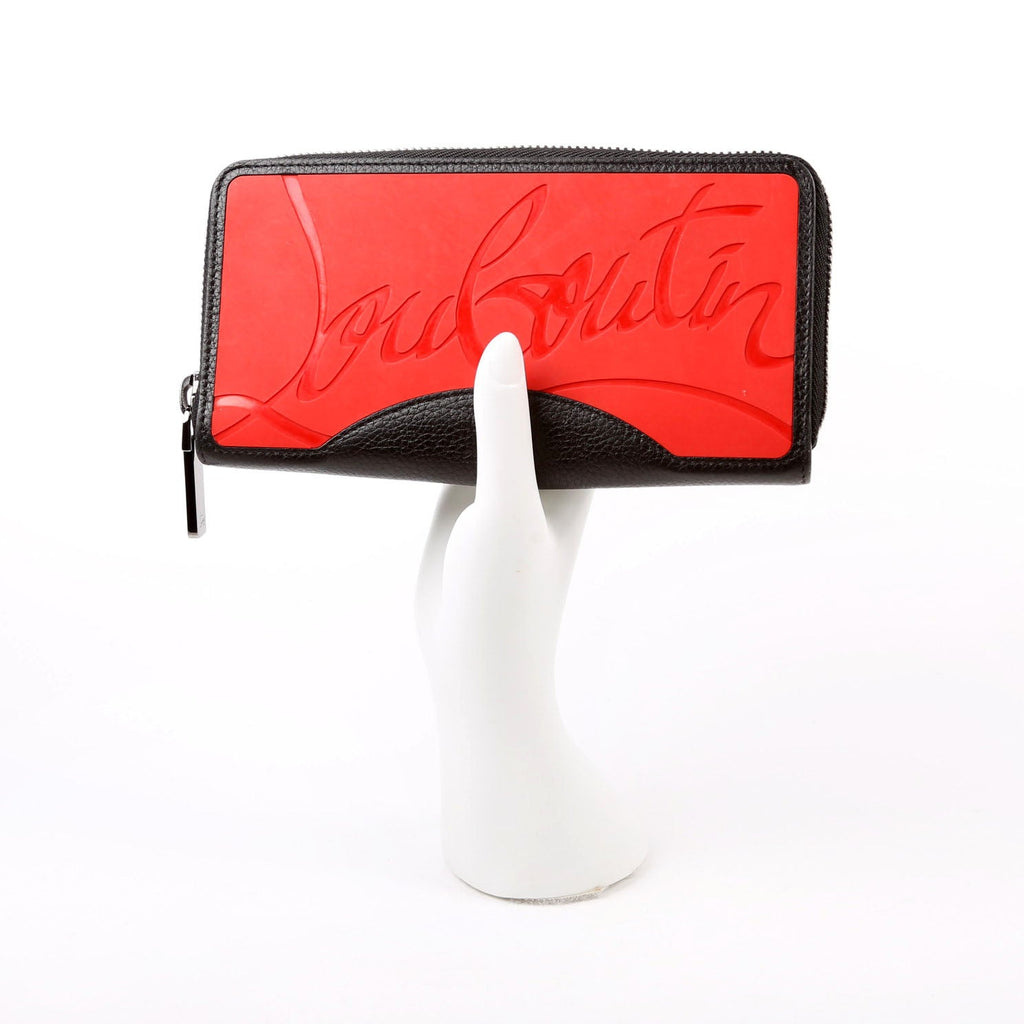 Panettone Rubber/Leather Zip Around Wallet Black/Red