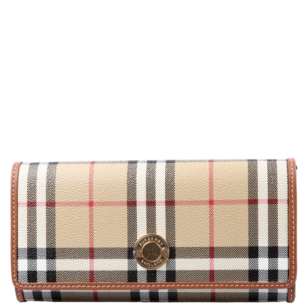 Archive Check Continental Wallet Brown