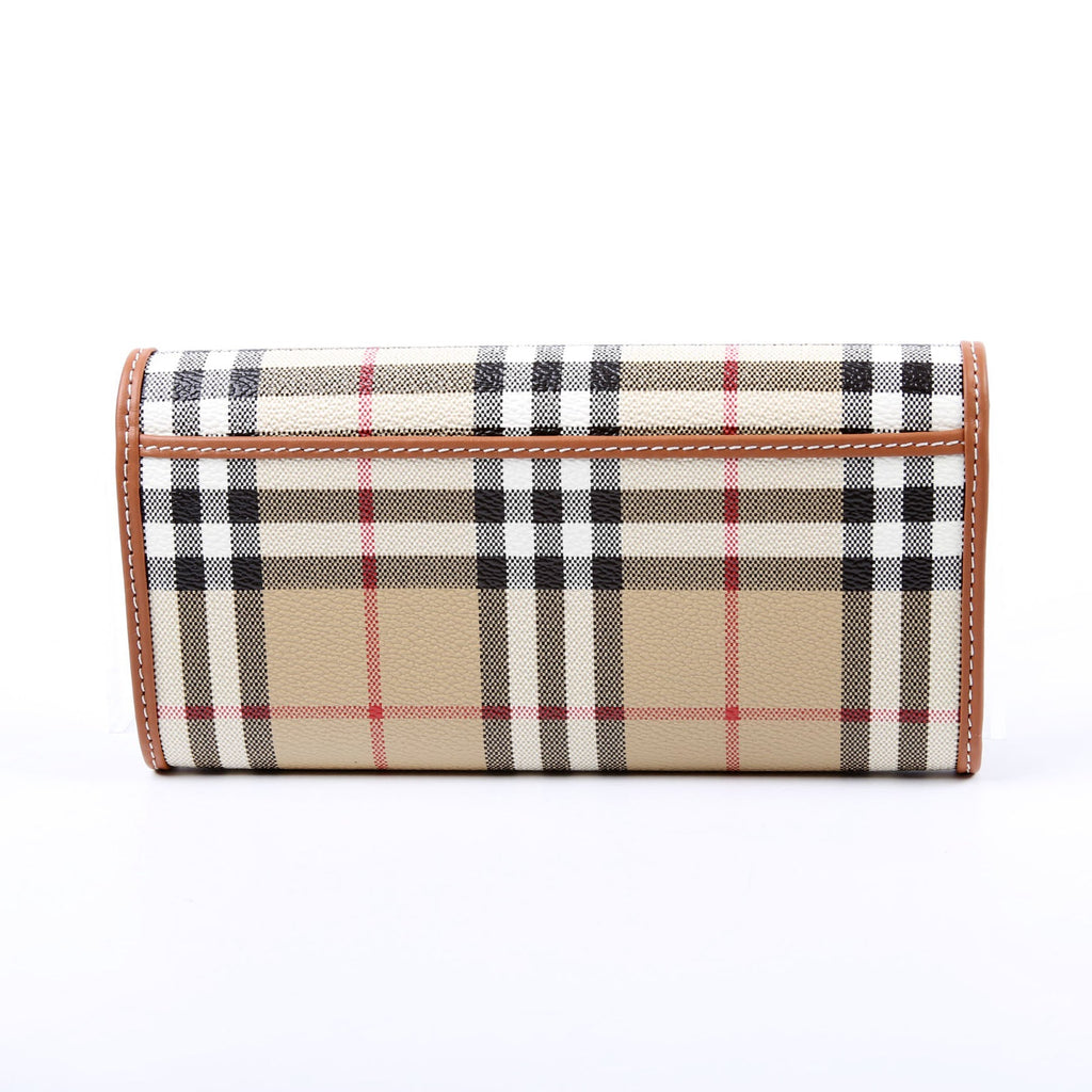 Archive Check Continental Wallet Brown
