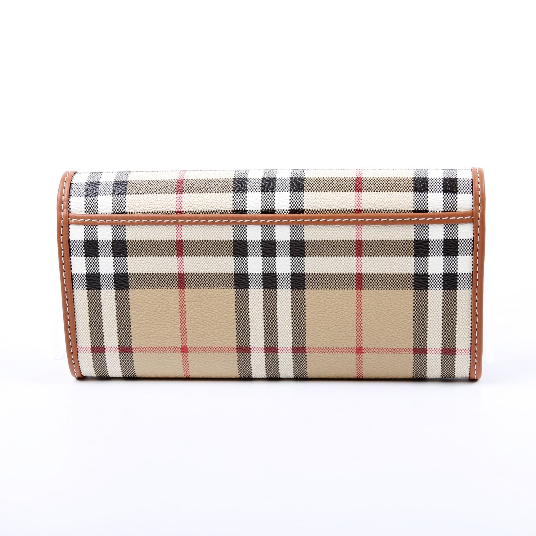 Archive Check Continental Wallet Brown