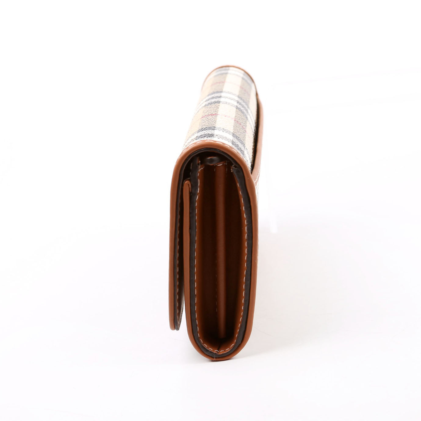 Archive Check Continental Wallet Brown
