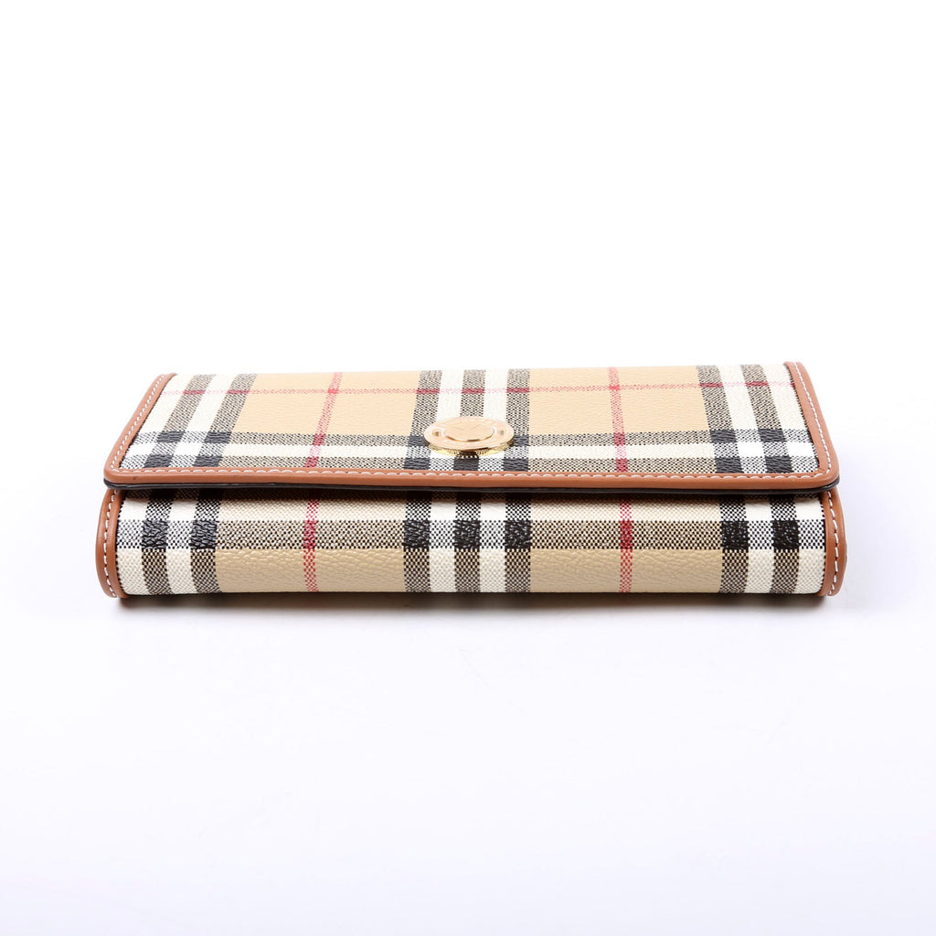 Archive Check Continental Wallet Brown