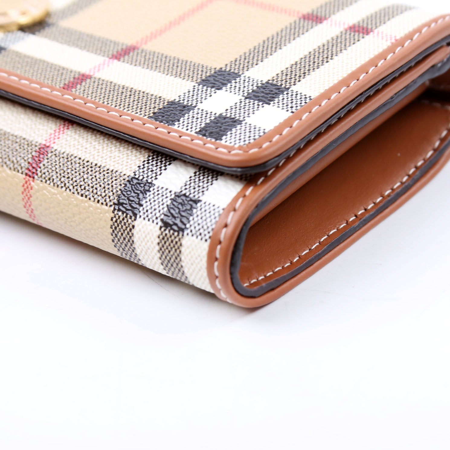 Archive Check Continental Wallet Brown