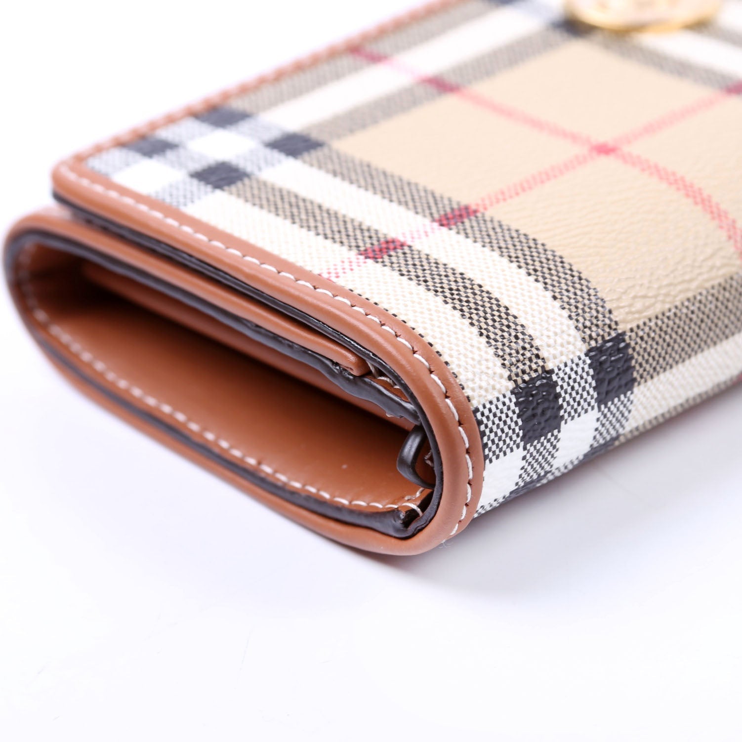 Archive Check Continental Wallet Brown