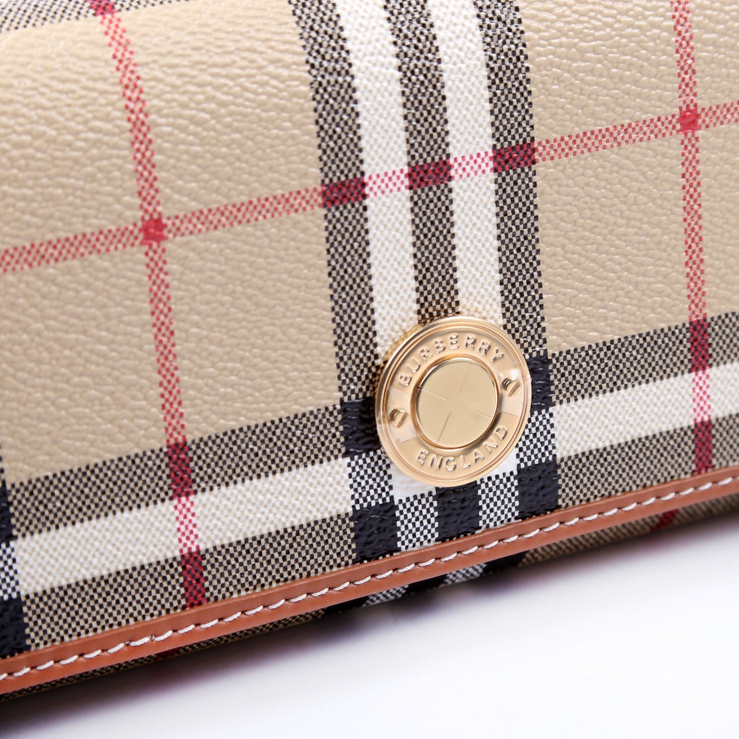 Archive Check Continental Wallet Brown