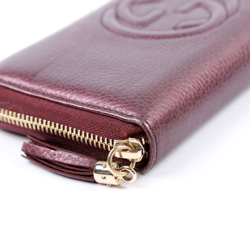 308004 Soho Zippy Wallet Maroon