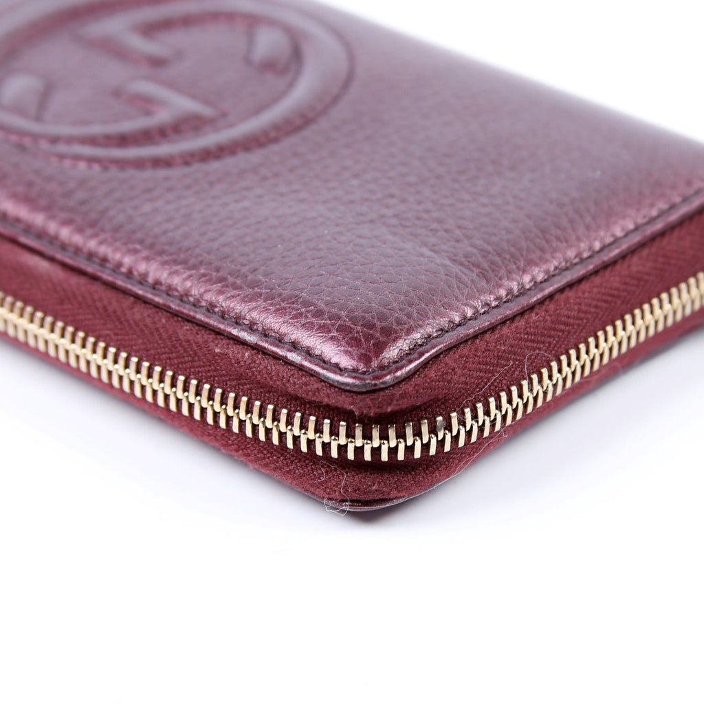 308004 Soho Zippy Wallet Maroon