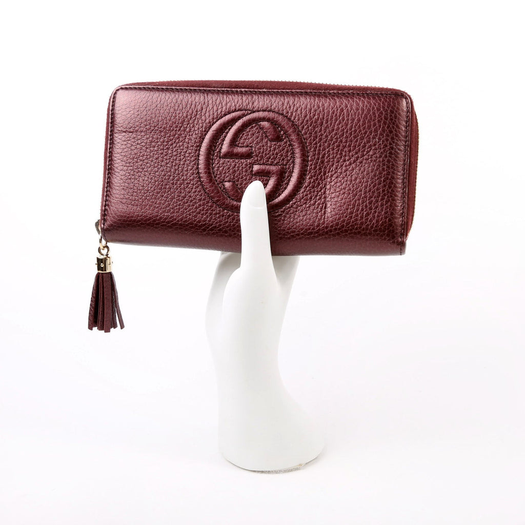 308004 Soho Zippy Wallet Maroon