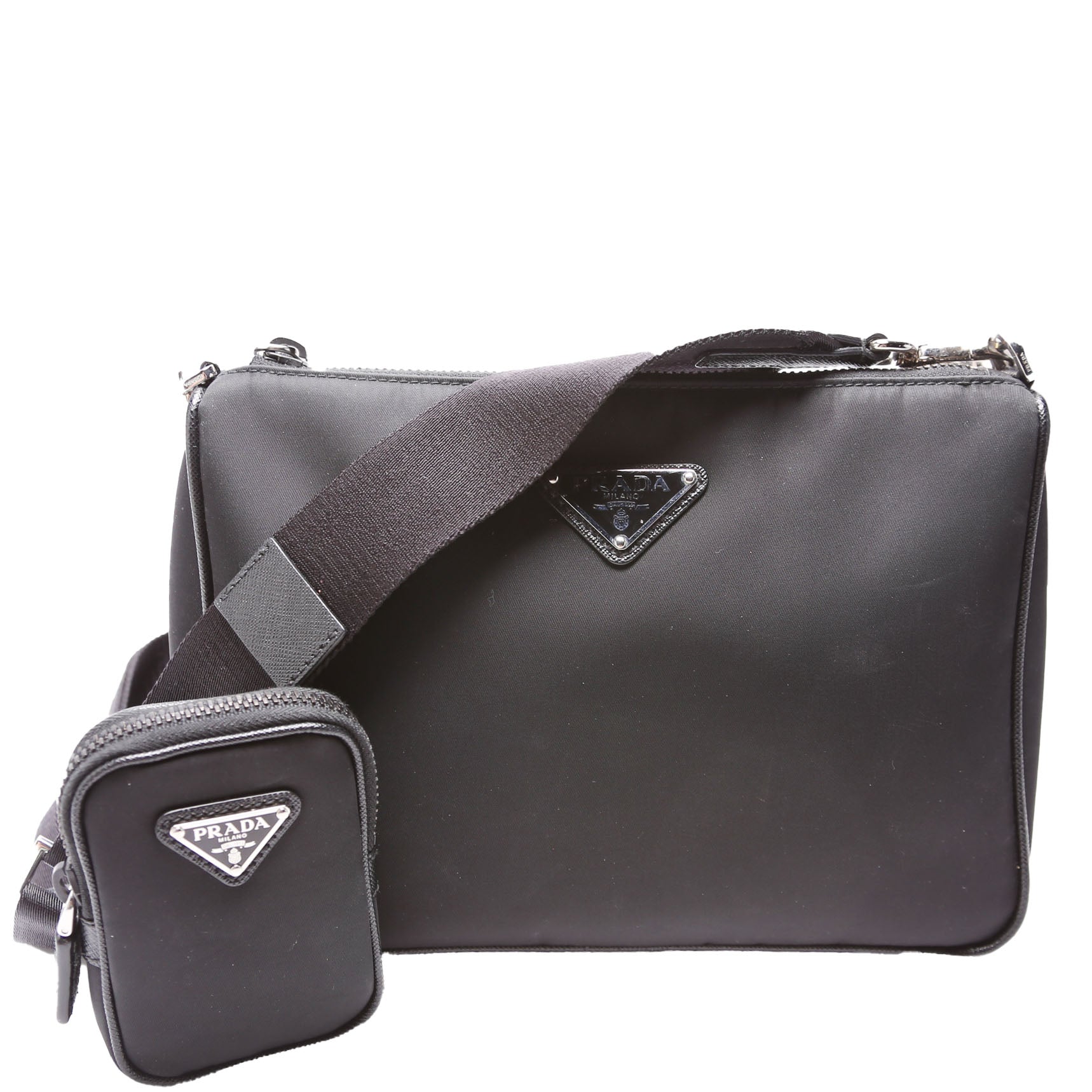 2VH113 Re-Nylon/Saffiano Shoulder Bag