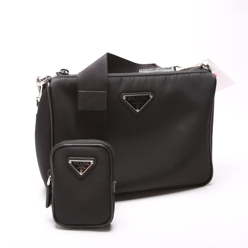 2VH113 Re-Nylon/Saffiano Shoulder Bag
