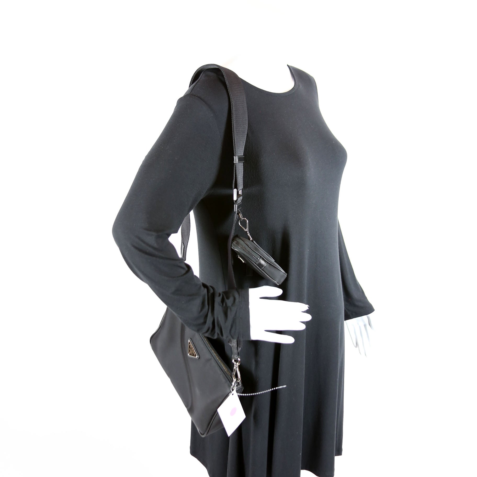2VH113 Re-Nylon/Saffiano Shoulder Bag