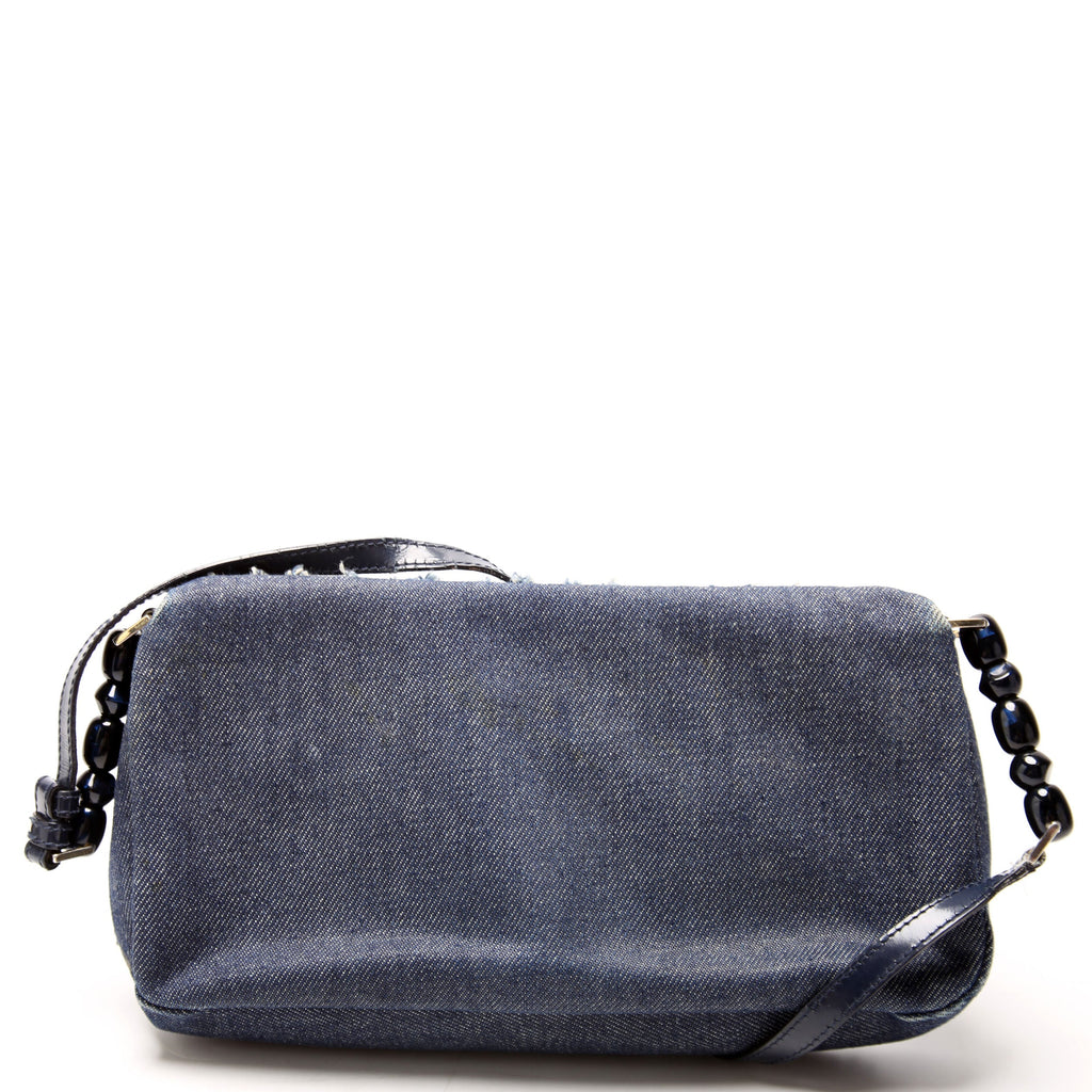 Malice Denim Shoulder Bag Blue