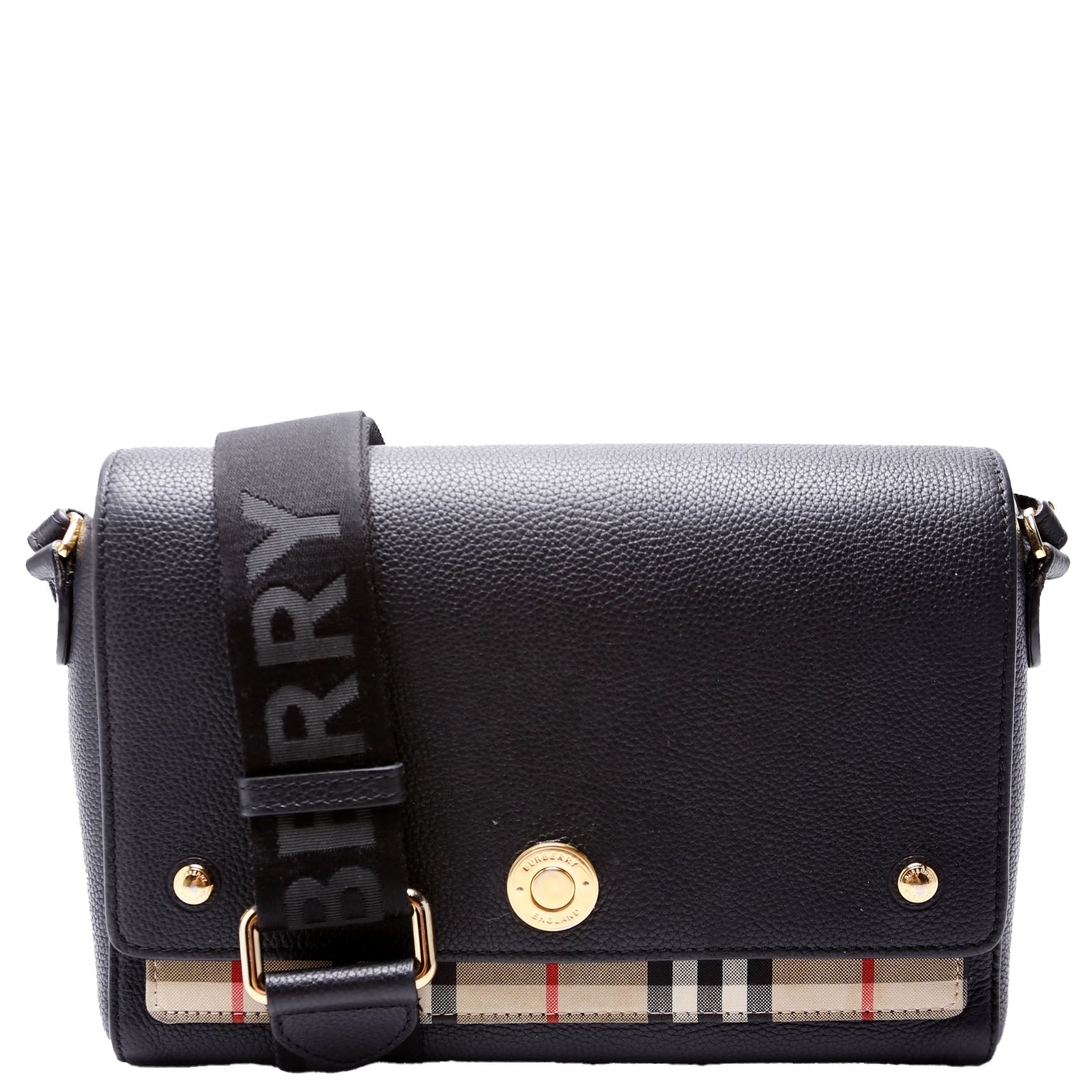 Note Crossbody Vintage Check Medium Black