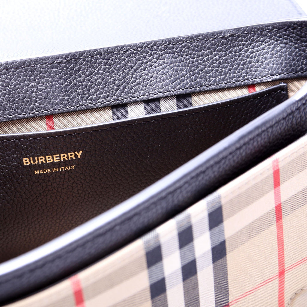 Note Crossbody Vintage Check Medium Black