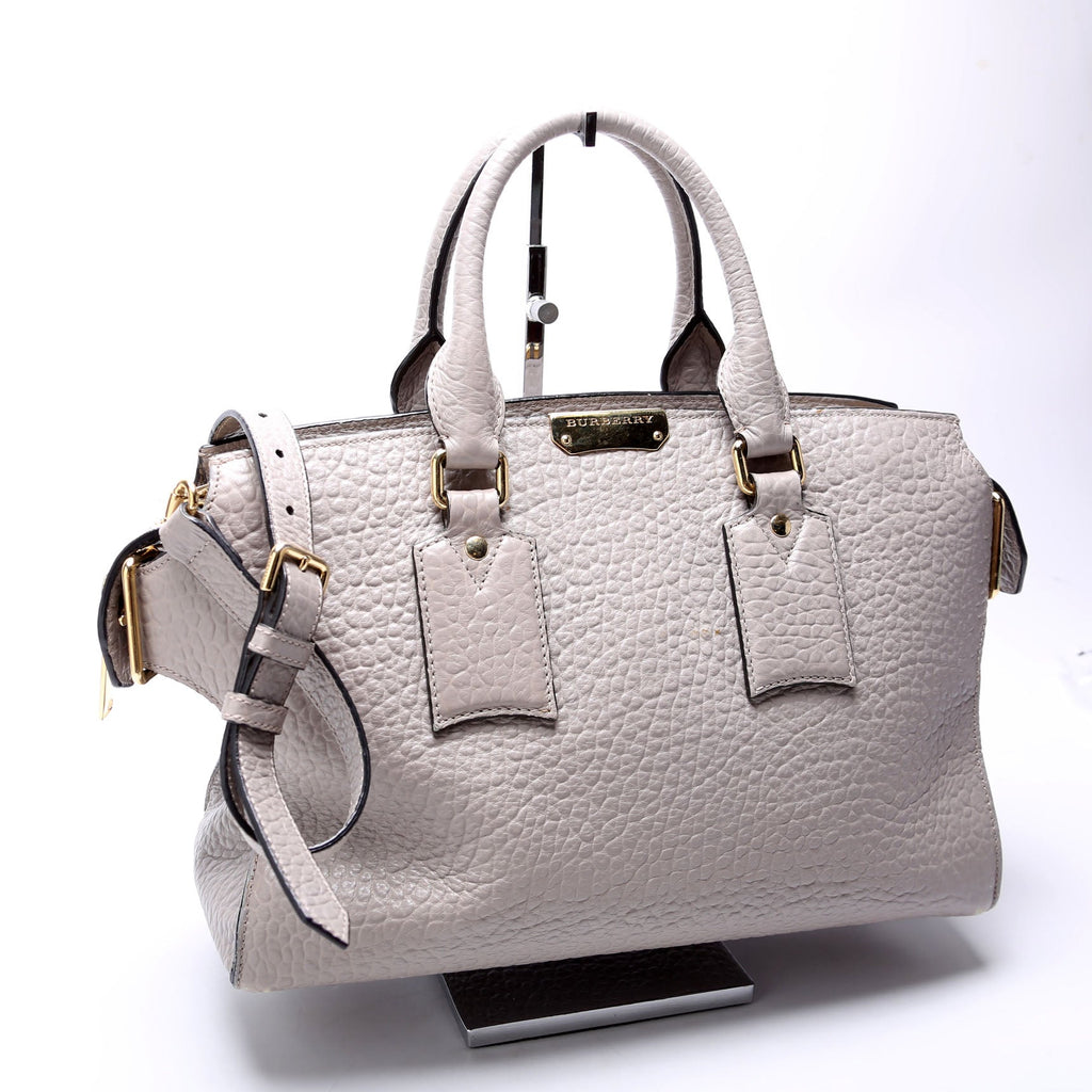 3971049 Grain Leather Clifton Tote Grey