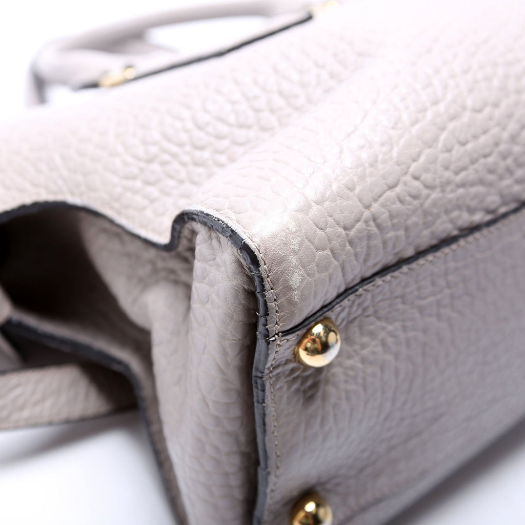 3971049 Grain Leather Clifton Tote Grey