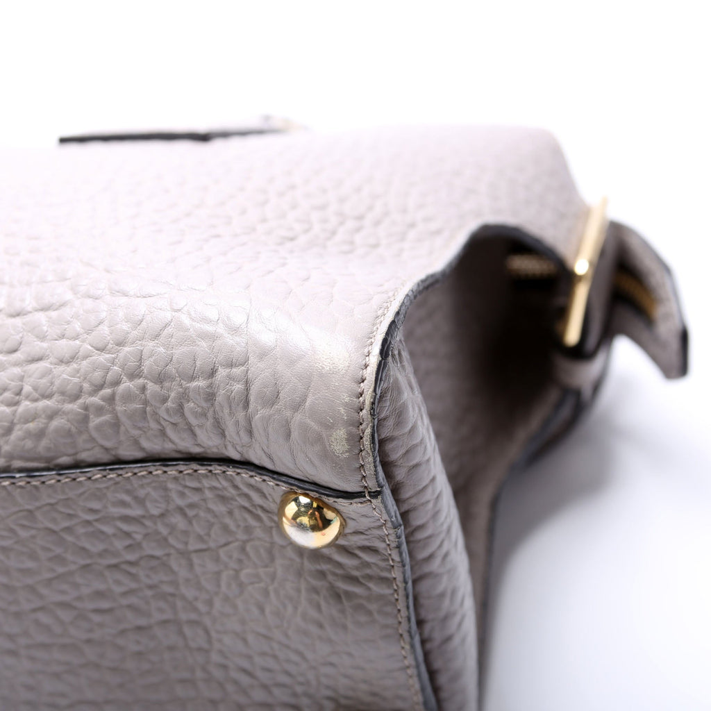 3971049 Grain Leather Clifton Tote Grey