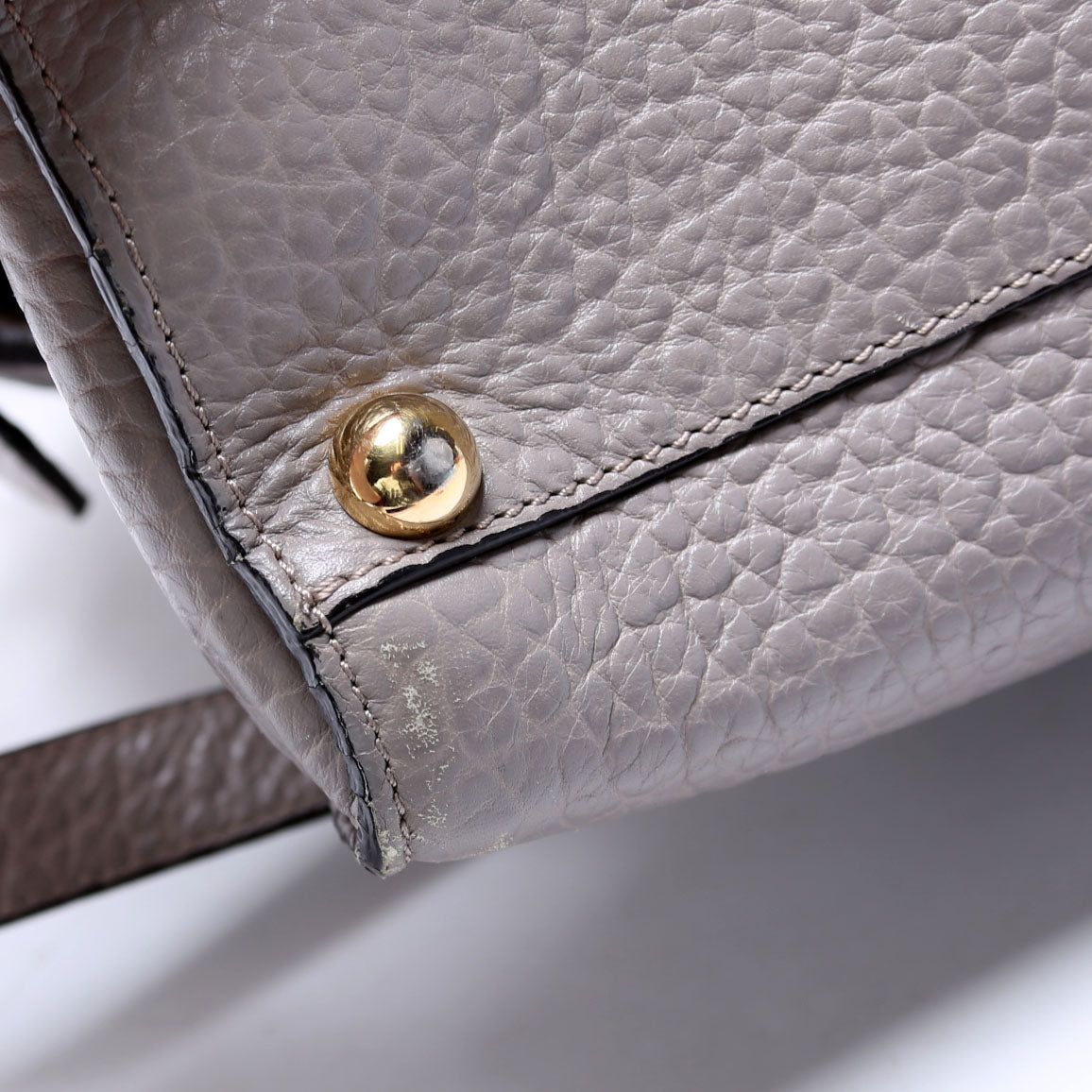 3971049 Grain Leather Clifton Tote Grey