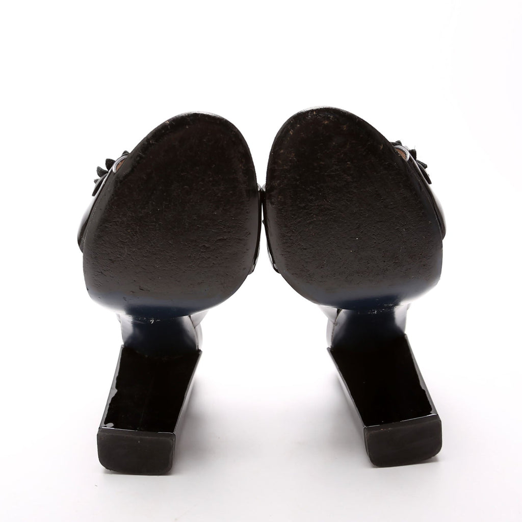 Flowerland Patent Mules Size 39