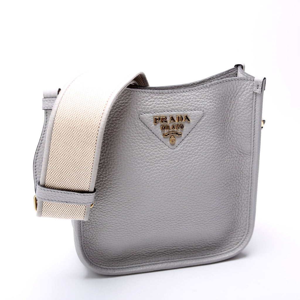 1BH191 Leather Mini Shoulder Bag Grey