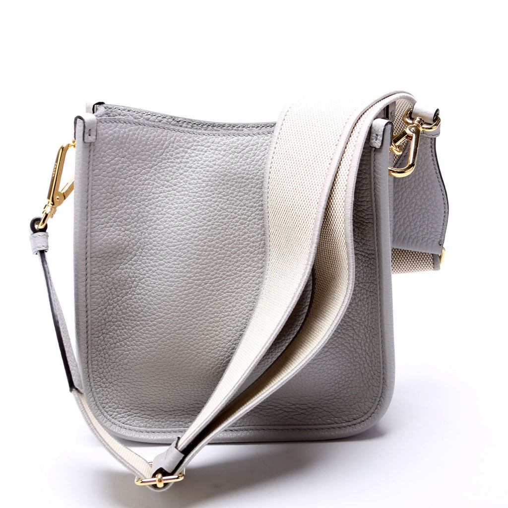 1BH191 Leather Mini Shoulder Bag Grey