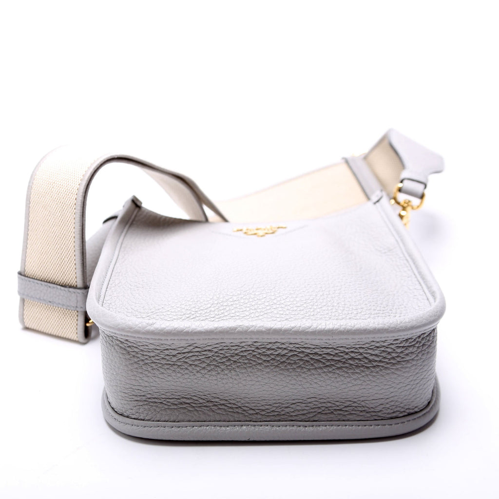 1BH191 Leather Mini Shoulder Bag Grey