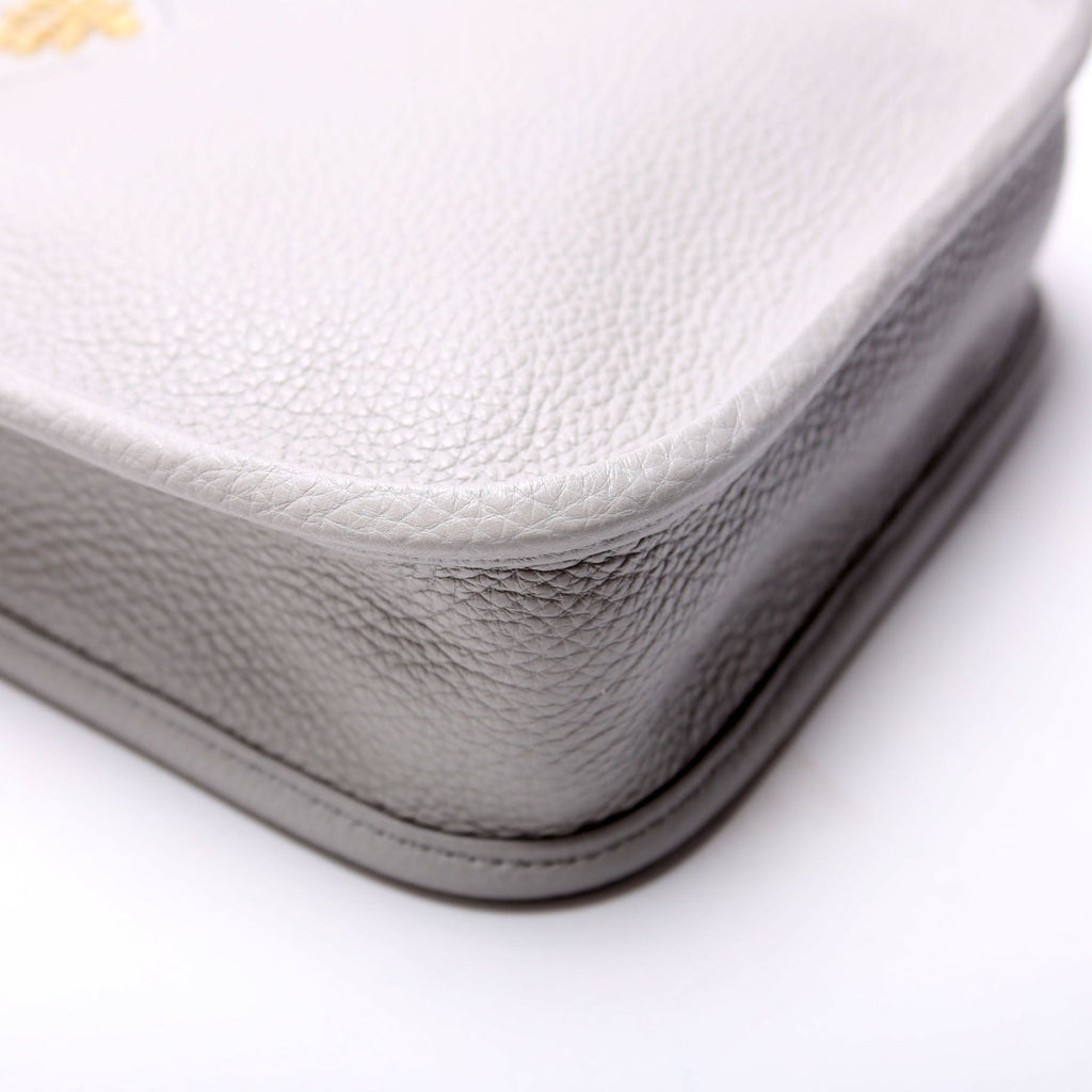 1BH191 Leather Mini Shoulder Bag Grey