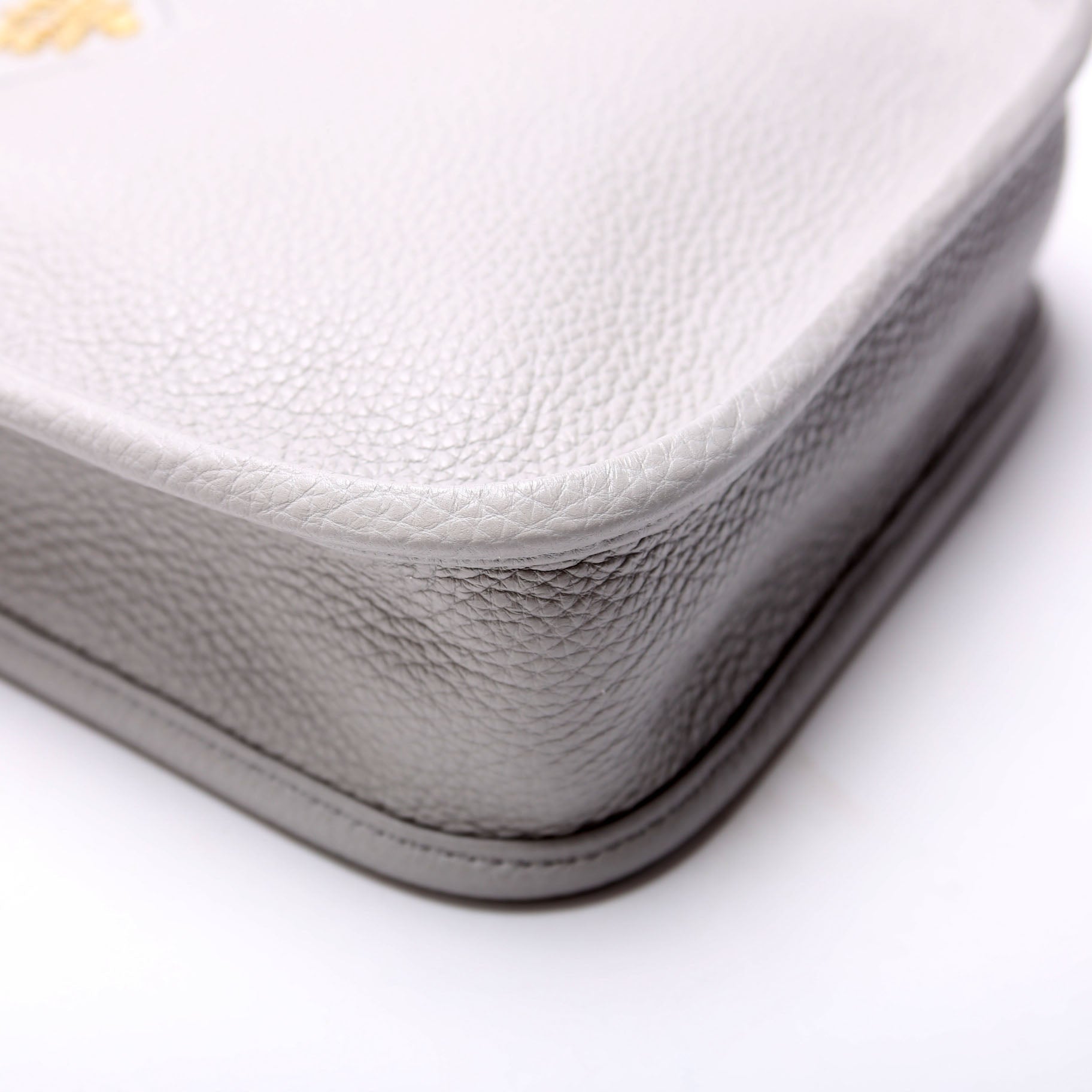 1BH191 Leather Mini Shoulder Bag Grey