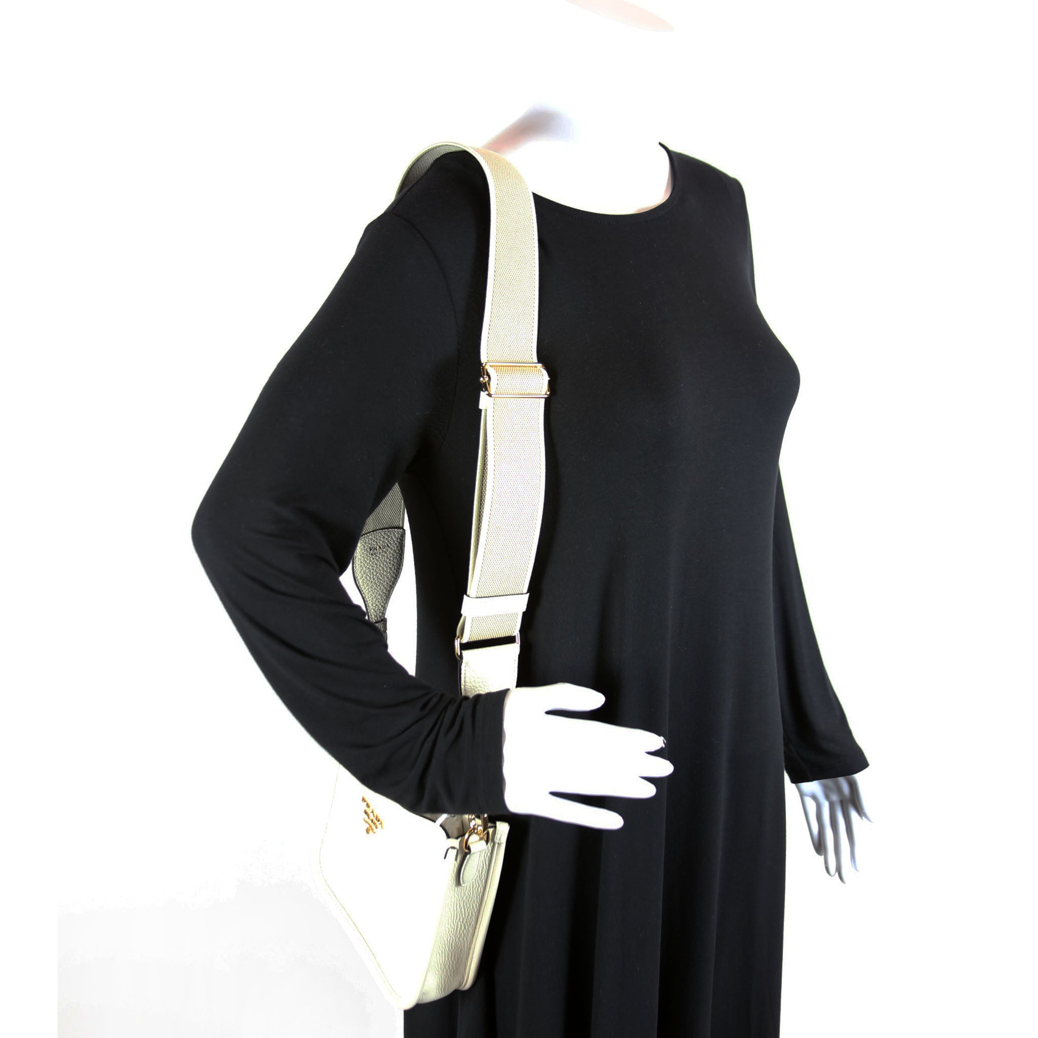 1BH191 Leather Mini Shoulder Bag White