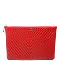O Case Medium Caviar Chevron Red