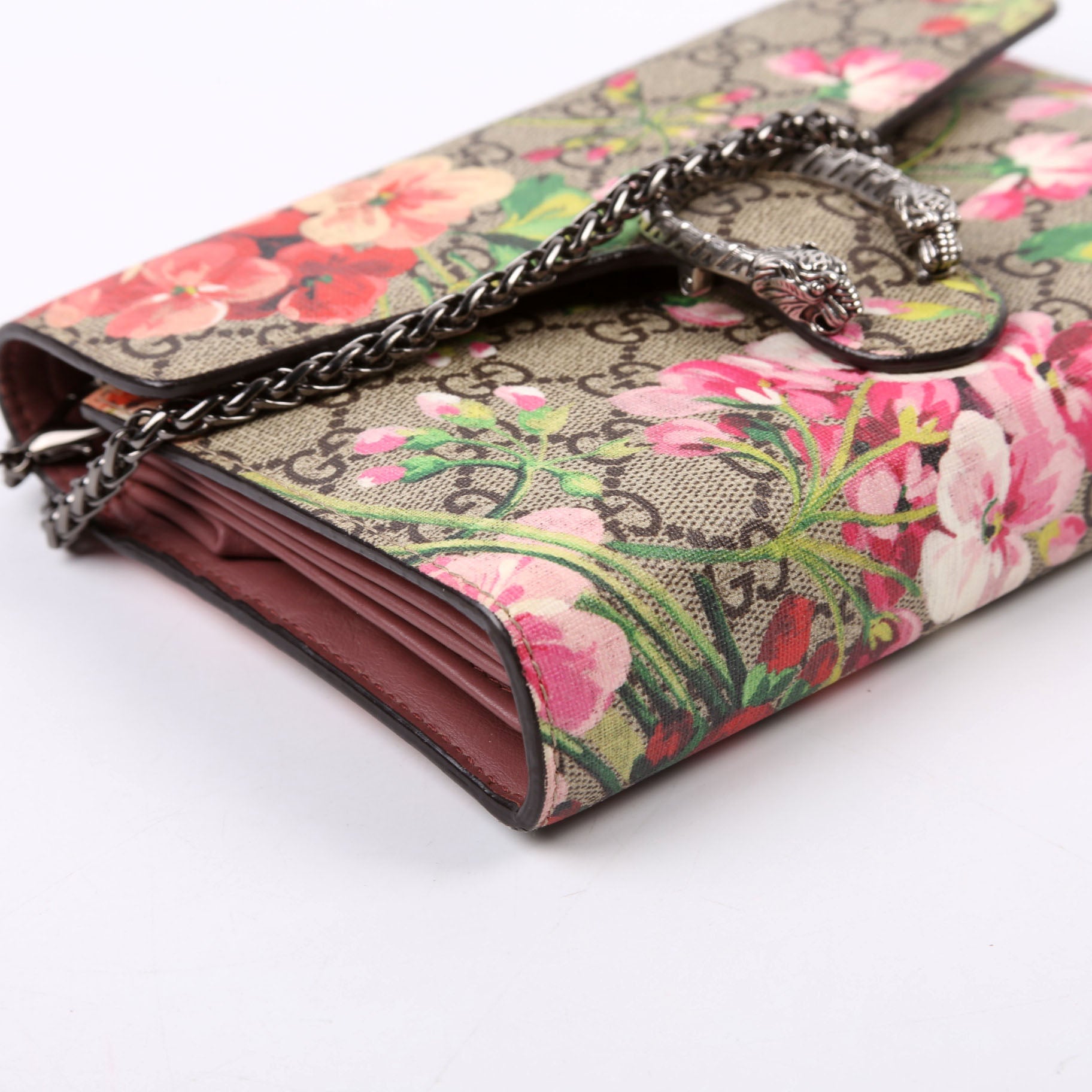 Gucci 402724 Blooms Chain Wallet