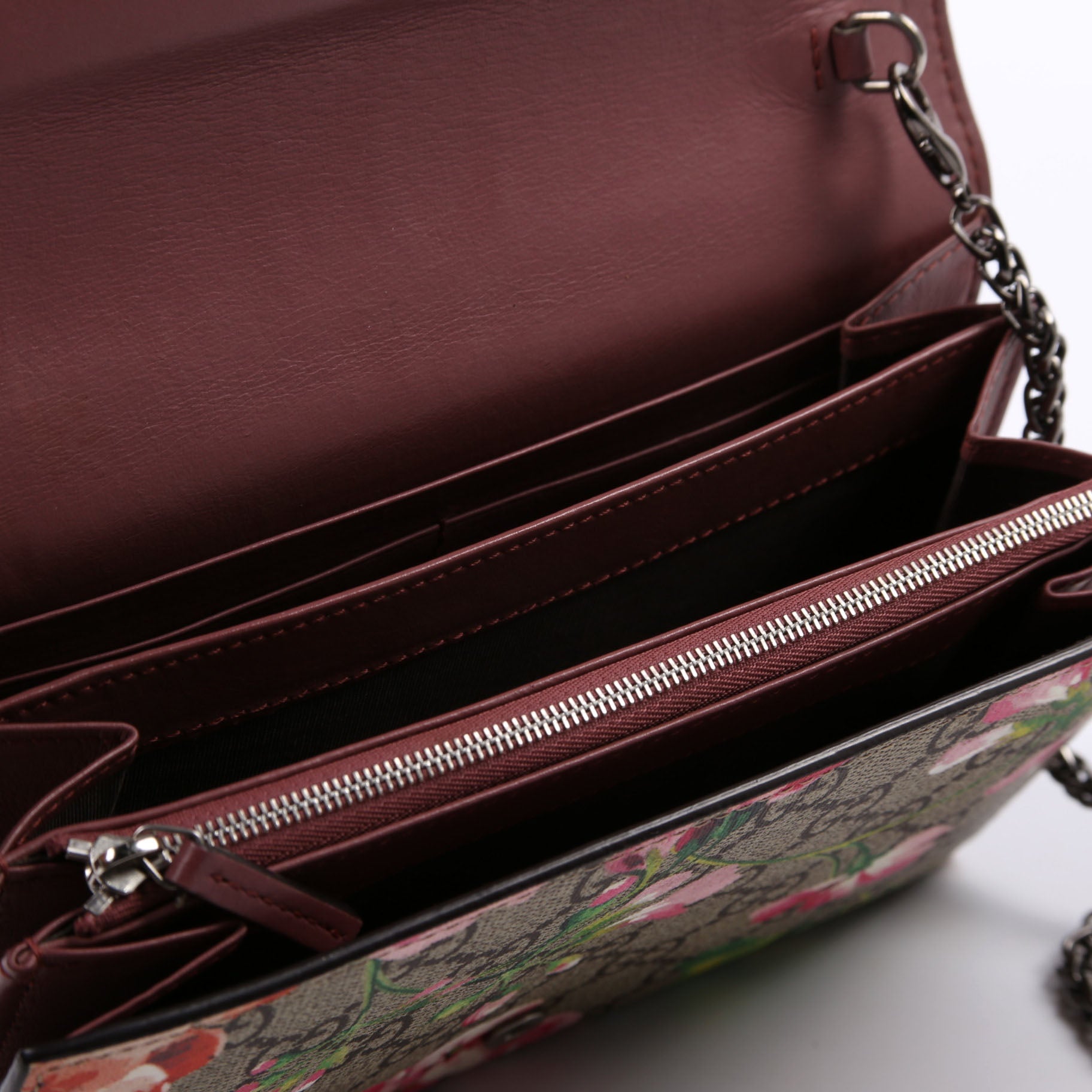 Gucci 402724 Blooms Chain Wallet