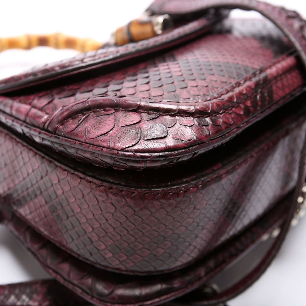 247143 Python New Bamboo Top Handle Medium Bag