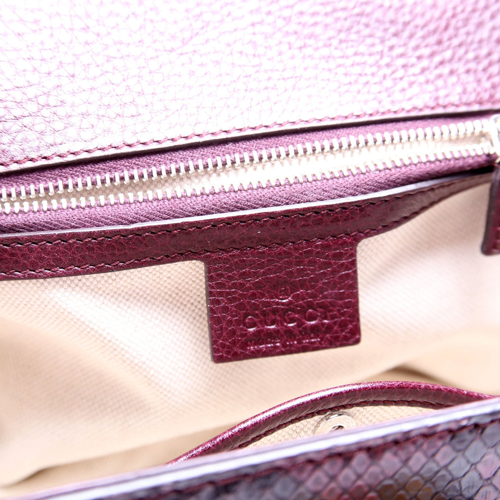 247143 Python New Bamboo Top Handle Medium Bag
