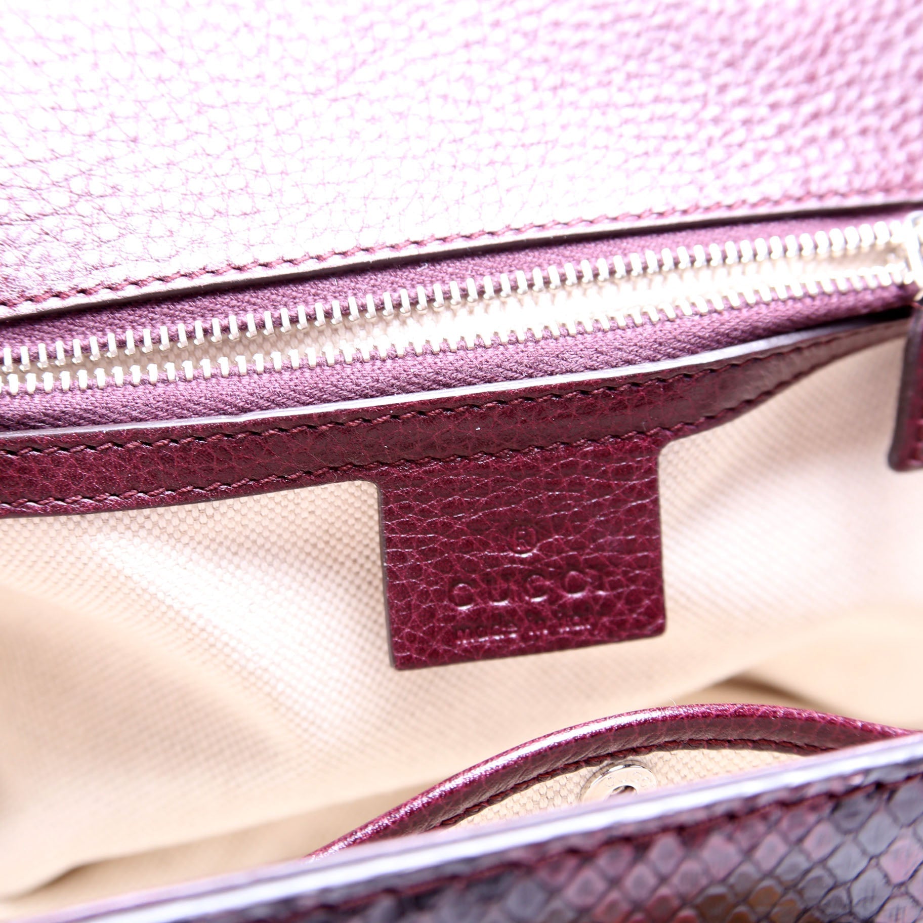 247143 Python New Bamboo Top Handle Medium Bag