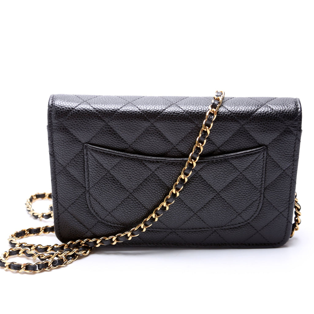 WOC Classic Quilted Caviar RFID